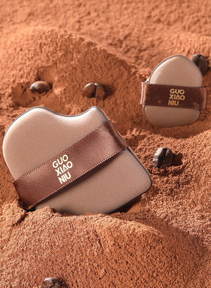 NOVO 6Pcs Chocolate Color Soft Makeup Sponge Puff Set, Wet & Dry Use Foundation Applicators for Smooth Blending and Coverage