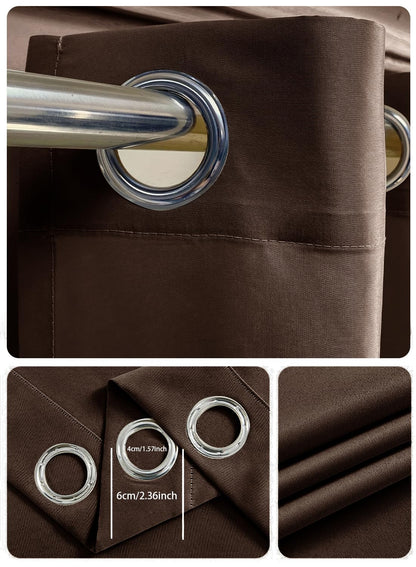 NOVO Double-Sided Chenille Blackout Curtain ¨C Grommet Top, 90% Light Blocking, Single Panel, W250 x H270CM, Fits Windows 125¨C165CM Wide (Cream White)